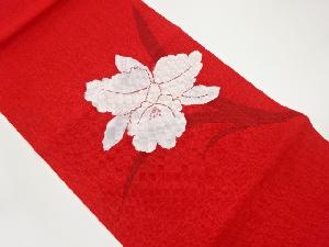 紗紬紙布花模様織出し夏用名古屋帯